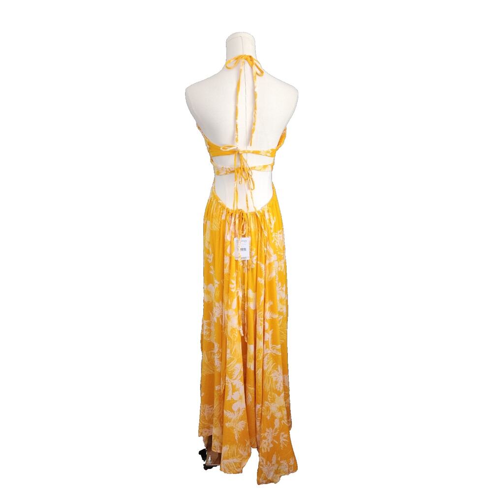 Sleeveless Floral Yellow Summer Maxi Dress - Picture 4 of 12